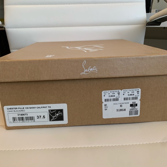 Christian Louboutin Chester 120 Shinny cal/Pat Toe - Picture 7 of 7